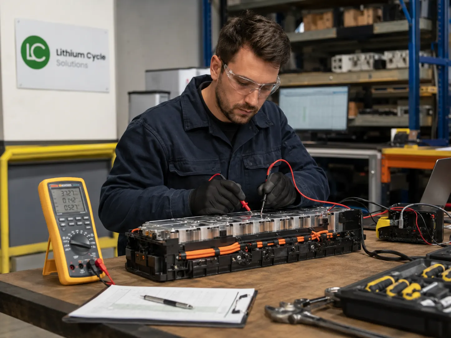 Symbolbild: Prüfstand für Batterietests